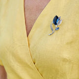 Broche Fleur Rose Crystal