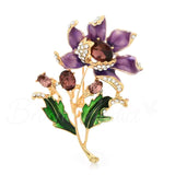 Broche fleur rose persane