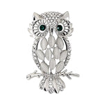 Broche Hibou Sénior Argenté