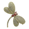 Broche Libellule Bonheur Éternel Rouge