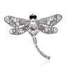Broche Libellule Hiver Argenté