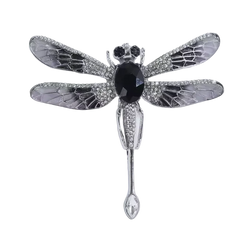 Broche Libellule Noir Passion