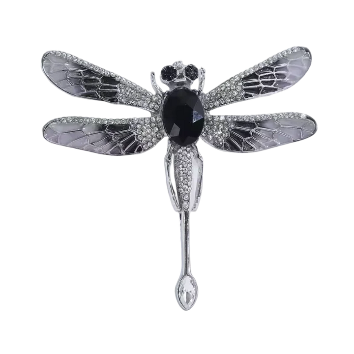Broche Libellule Noir Passion