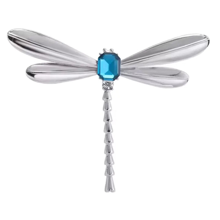 Broche Libellule Ondes Métalliques