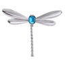 Broche Libellule Ondes Métalliques