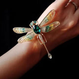 Dragonfly Brooch<br> Green Eyes