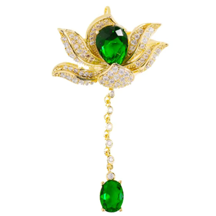 Broche de Luxe Fleur Stylisée