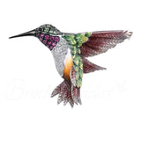 Broche de luxe colibri légèreté ailée