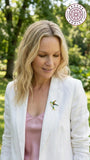 Broche Oiseau Printemps Volant