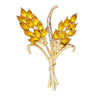 Broche Originale Épi Doré