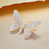 Broche de Luxe Papillon d'Argent