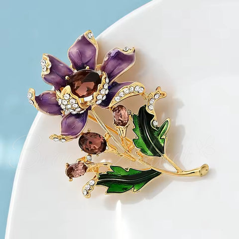 broche rose persane