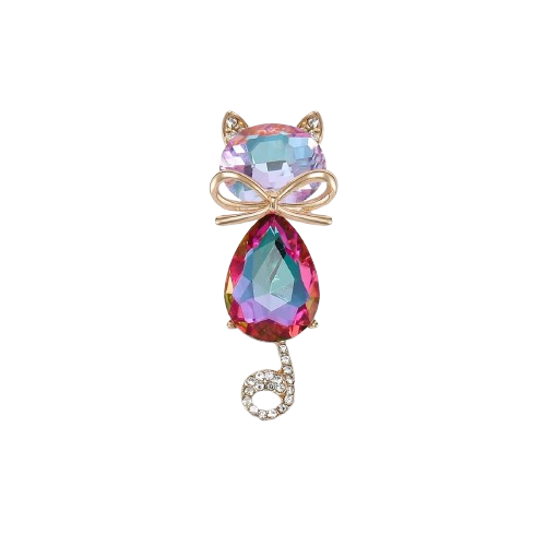 broche chat elegante