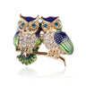 Broche Oiseau Chouette Duo