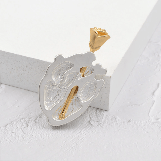 Broche Cœur Cœur Rose