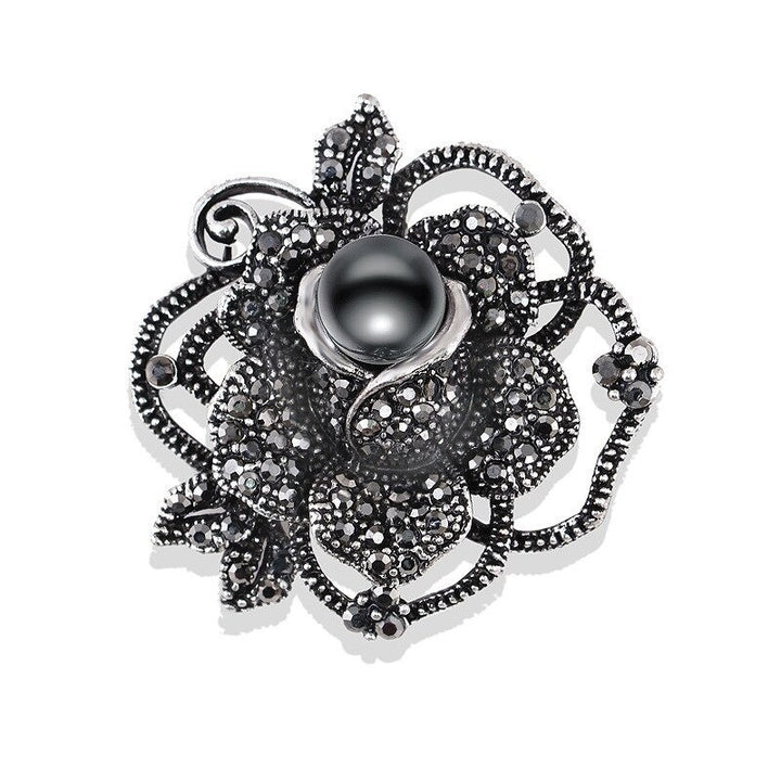 Broche Fleur Rose Antique