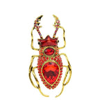 broche scarabée rouge cristal fantaisie