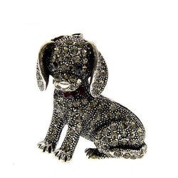 broche chien bébé strass
