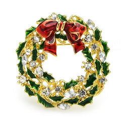 broche couronne de noel