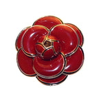 broche rose rouge