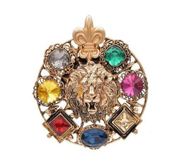 broche tete de lion