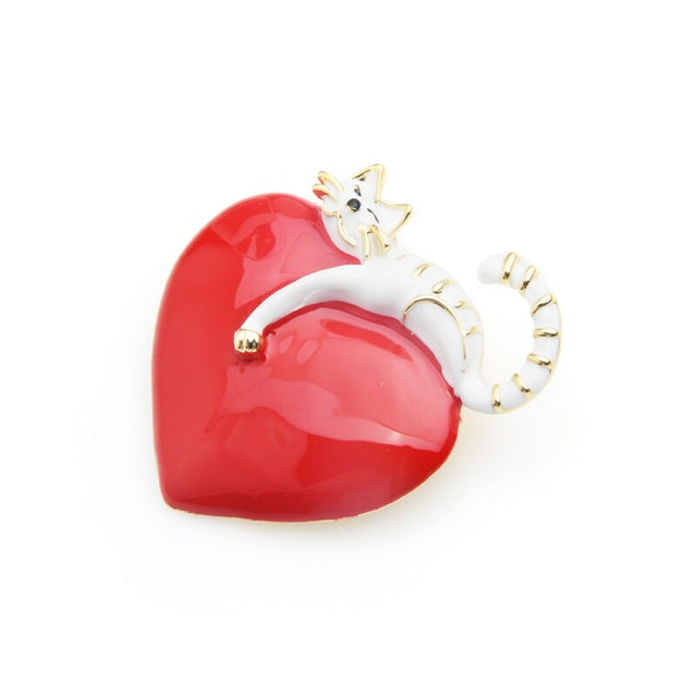 Broche Cœur Farniente Féline