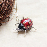 Broche Coccinelle<br> Rouge Cuivrée