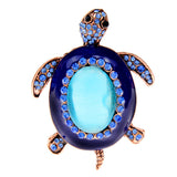 broche tortue O marin bleue
