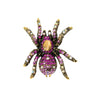 Broche araignée fuchsia