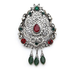 broche ancienne méduse perlée