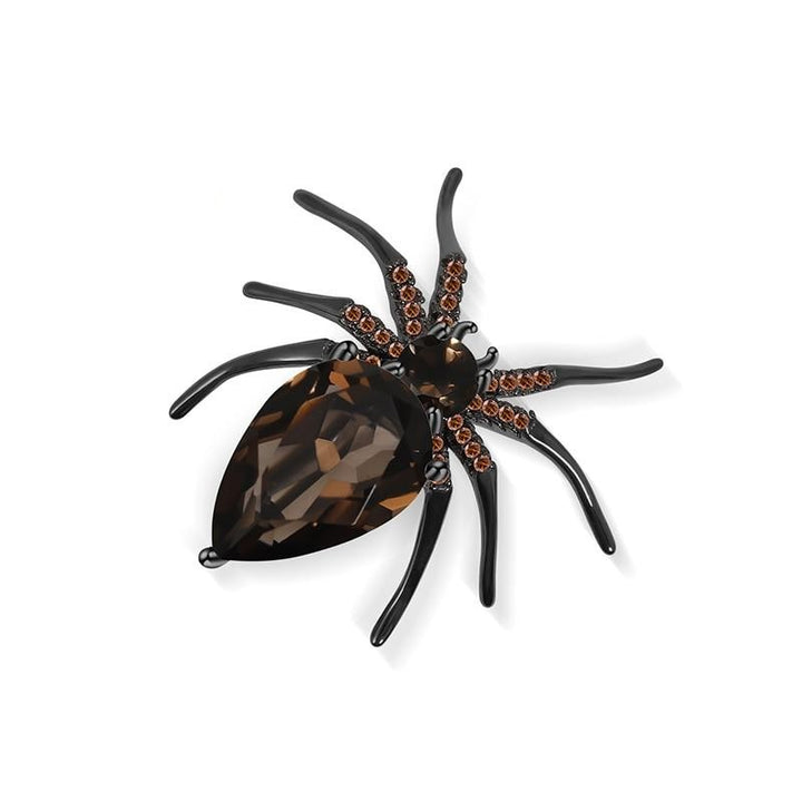 broche araignée quartz chocolat