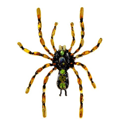 broche araignee tendance verte
