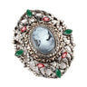 broche camée faste polychrome