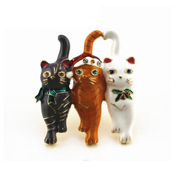 broche chat trio félin