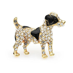 Broche chien chiot bicolor