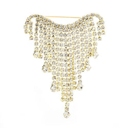 broche coeur paillette doree