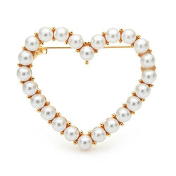 broche coeur perles joie
