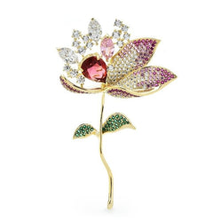 Broche fleur rose déstructurée