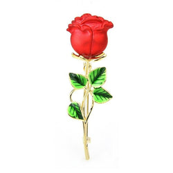 broche fleur rose nature