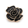 broche fleur rose noire