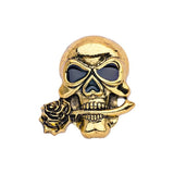 Broche Halloween<br> Crâne Doré