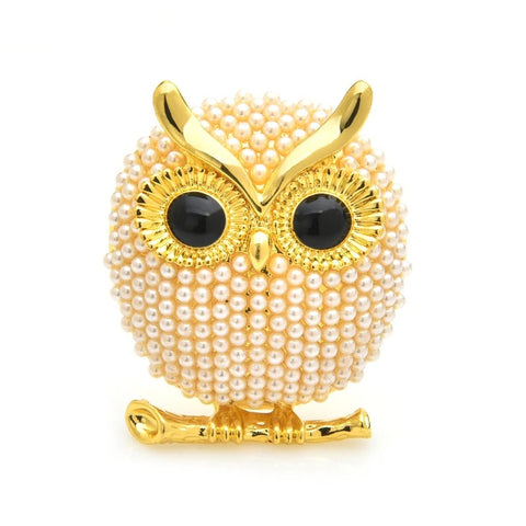 Broche Hibou<br> Boule de Strass