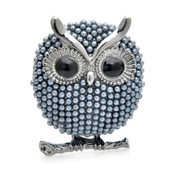 Broche Hibou Boule de Strass