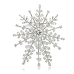 broche de luxe silver snowflake