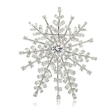 broche de luxe silver snowflake