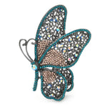 Broche Papillon Minimaliste Bleue