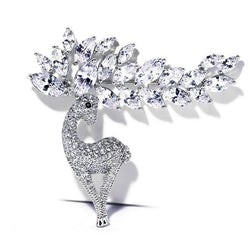 broche de noel renne enchante
