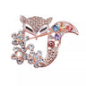 Broche renard strass