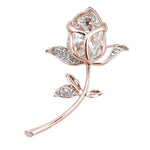 broche rose royale or clair