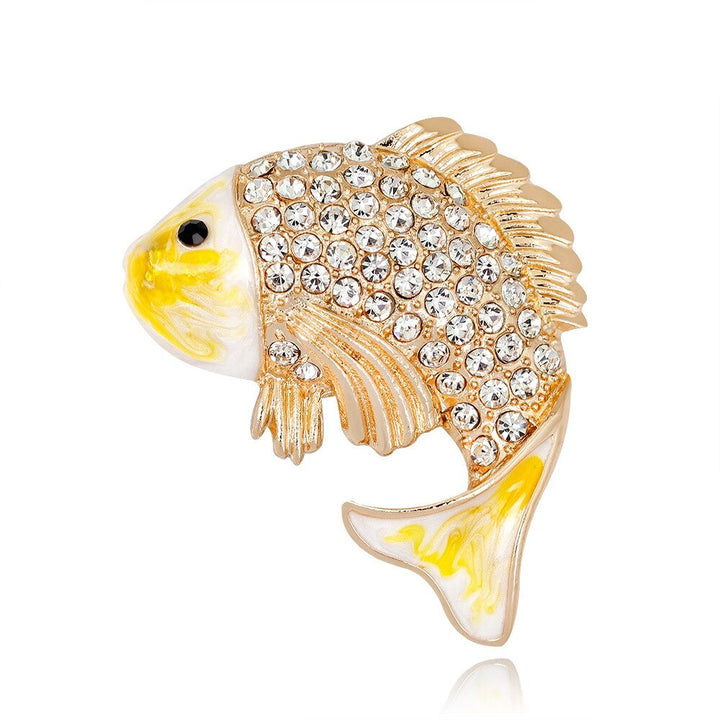 broche originale poisson dore